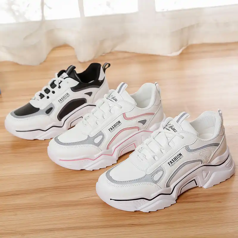 white chunky designer trainers