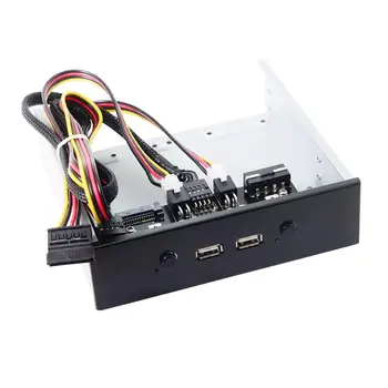 

Chenyang USB 2.0 HUB 2 Ports Front Panel & Two Switch to 9Pin Cable for 5.25" CD-ROM Bay