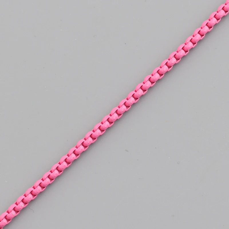 Colorful Enamelled Chain Necklace,Box Chain Choker,Enamel Pop Chain Necklaces,Minimalist Fine Jewelry collar 