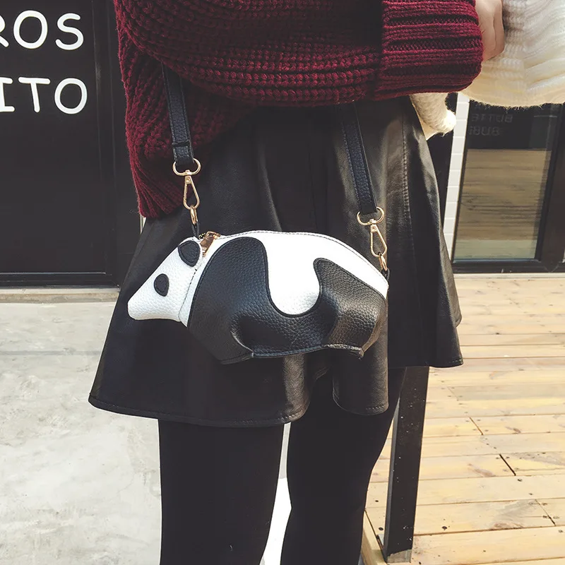

2019 Spring New Style WOMEN'S Bag Trend of Fashion Korean-style Casual Panda Shoulder Stereotypes Bag WOMEN'S Bag