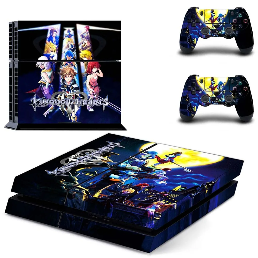 Kingdom Hearts плёнка полностью покрывающая лицевые панели наклейка для PS4 Наклейка для консоли и контроллеров playstation 4 наклейка для PS4 виниловая наклейка
