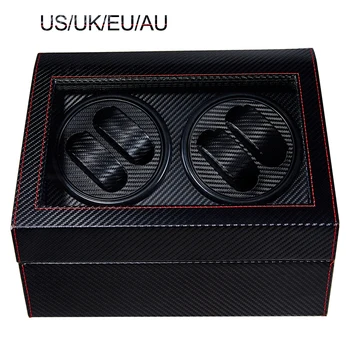 

Rotating 4+6 Automatic Watch Winder Box PU Leather Watch Winding Storage Box Collection Display Double Head Silent Motor Box