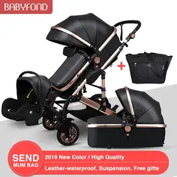 3 в 1 детская коляска двухсторонняя подвеска складной ploughboys детская коляска для новорожденных pinturicchio centenarian