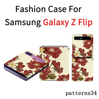 

For SGalaxy Z Flip Zflip SM-F700N Fashion Slim Hard Case Colorful Hardcase Folding Foldable Phone Protective Cover