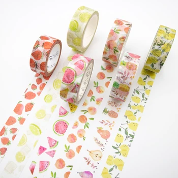 

Small Fresh Washi Tape Set Summer Fruit Decorative Adhesive Masking Paper Tape Office Stationery Scrapbook 1PCS