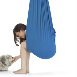 Hamac balançoire en coton pour enfants, pour autisme, tdah, ajout de thérapie, sensoriel, paquet élastique, siège stable, balançoire 