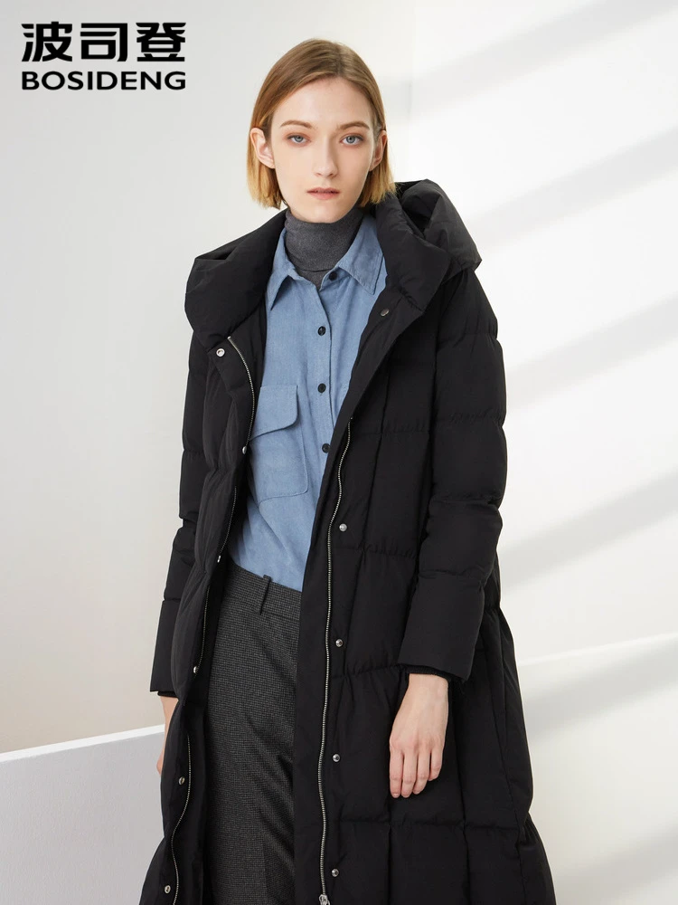 BOSIDENG Chaqueta de plumón de ganso para mujer, abrigo informal con B90141128|Abrigos de plumón| - AliExpress