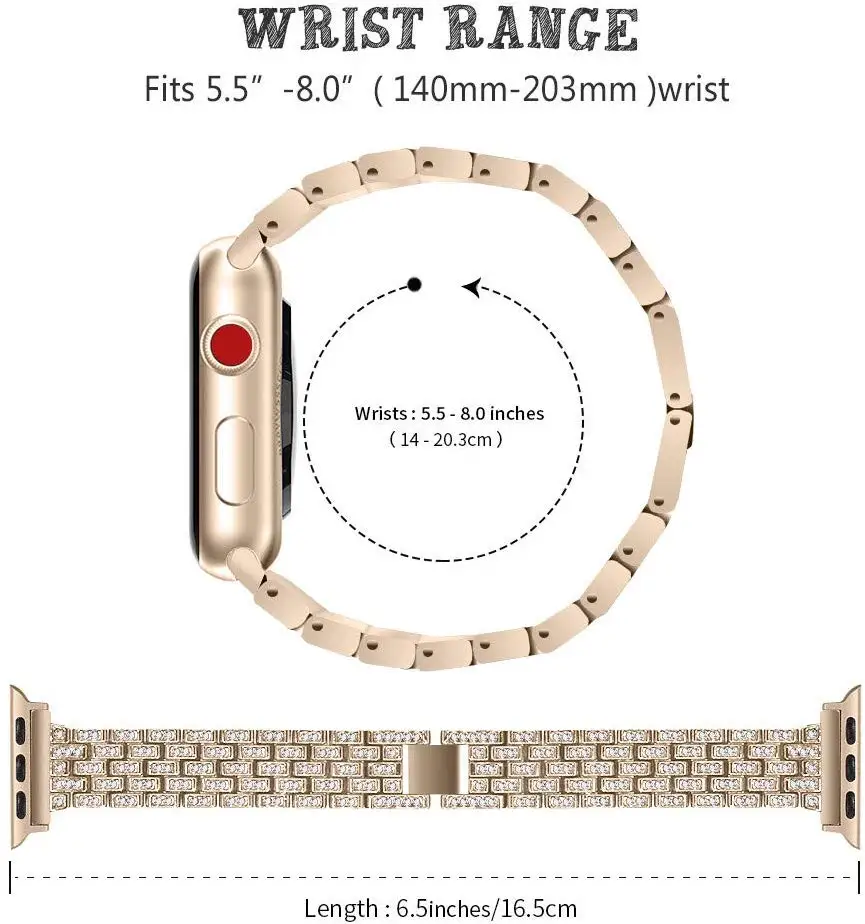 Алмазный ремешок из нержавеющей стали pulseira для apple Watch band 4(iwatch 5) 44 мм 40 мм apple watch 3 2 1 42 мм 38 мм ремешок для часов