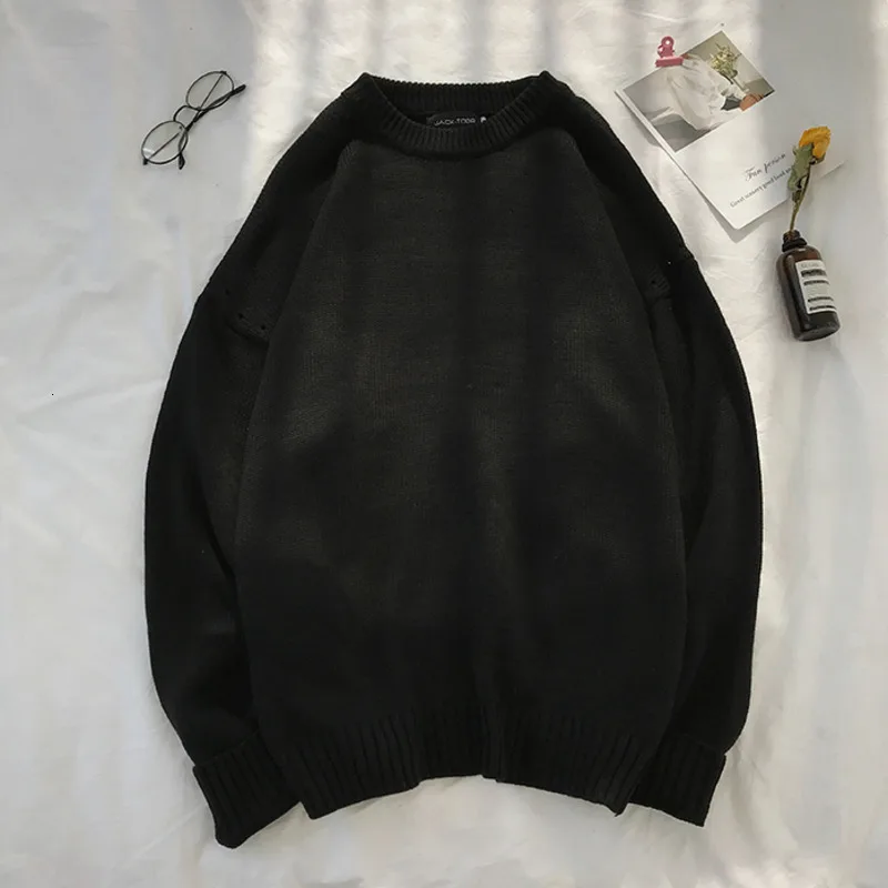 Winter Thick Sweater Men Warm Fashion Solid Color Casual Knit Sweaters Men Loose Long-sleeved Pullover Man Sweter Clothes M-2XL
