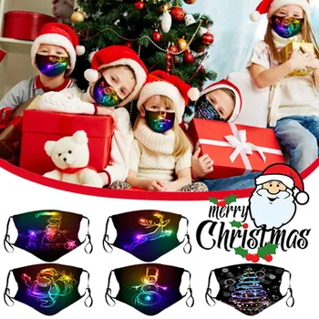 

Mascara 3pcs Christmas Children Kid Reusable Washable Cotton Party Cartoon Letter Mascarilla Reutilizable Masque Maska Send Fast