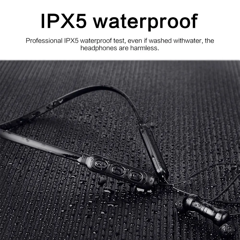 Waterproof 5.0 Wireless Earphone for Xiaomi mi 9 8 Sport Binaural Bluetooth Headset Running Neckband Earphone for iPhone XS 11
