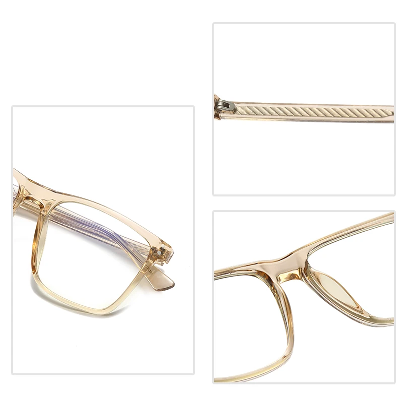 Blue Light Blocking Full Rim Eyeglasses Frame - Plastic UV400 Anti-Scratch