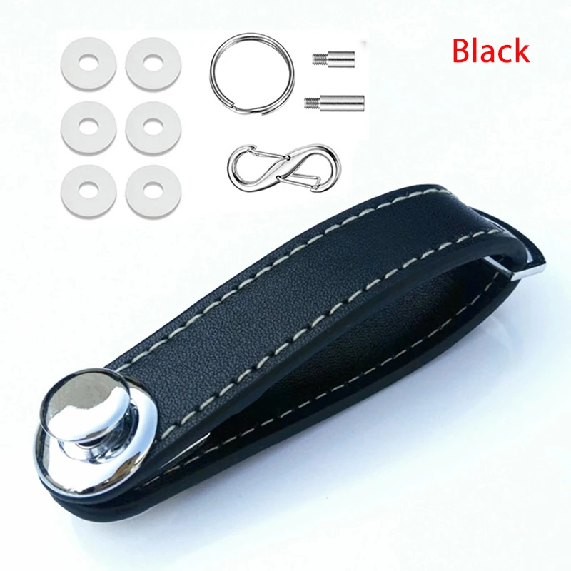  Leather Car Key Pouch Bag Case Wallet Key Holder Chain Key Wallet Collector Housekeeper EDC Pocket  - 32876099878