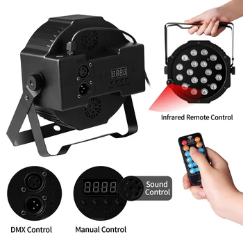 

30W 18-RGB LED Remote / Auto / Voice Control DMX512 High Brightness Mini Stage Lamp (AC 90-250V)