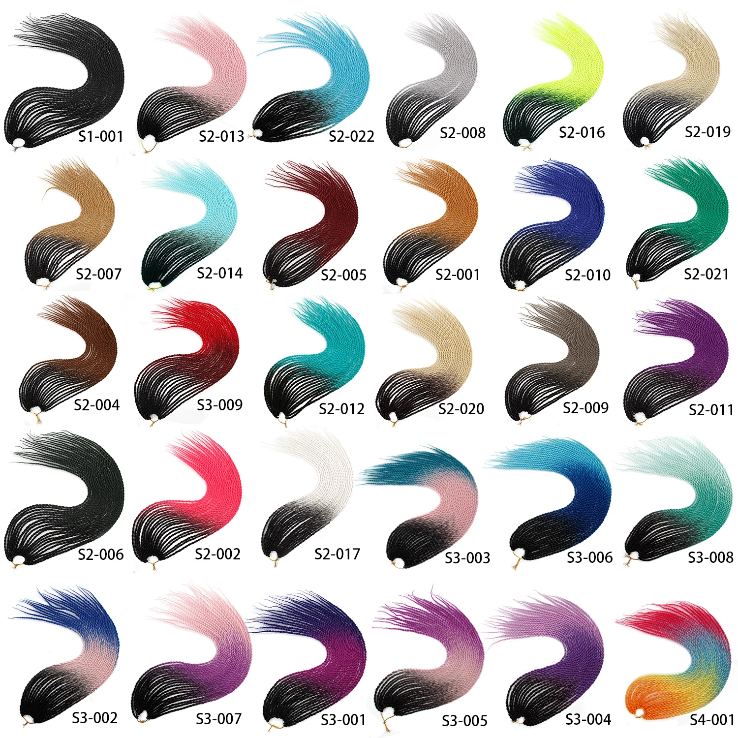 Вязаные крючком косички 24 дюйма Омбре Сенегальские волосы синтетические