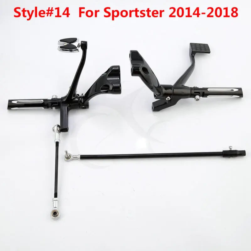 Мотоцикл вперед управления колышки тяги для Harley Sportster XL 883 1200 91-03 04-13 14-19 - Цвет: style 14
