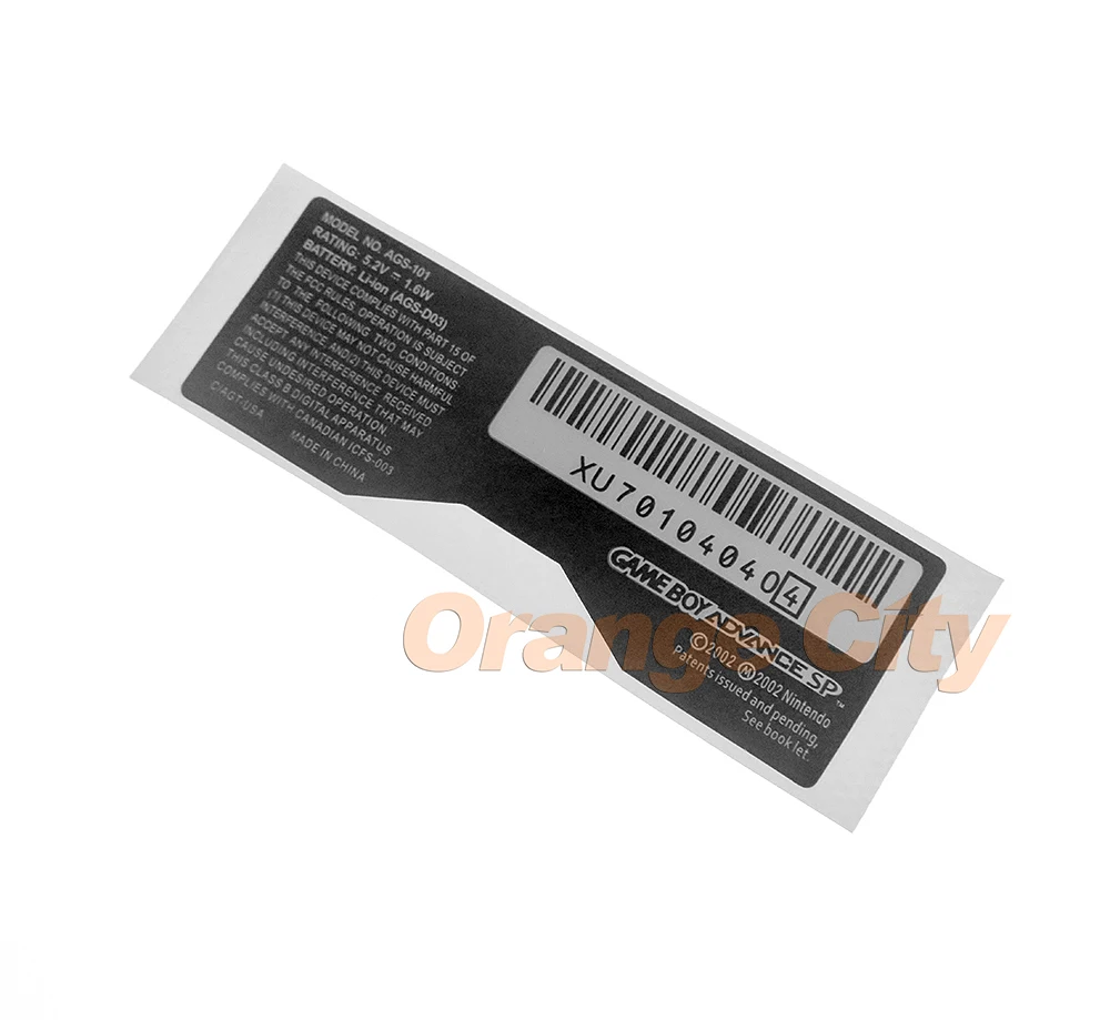 500 шт черный Подсветка AGS 101 001 Стикеры этикетка лейбл для Advance SP GBA SP|stickers for|sticker