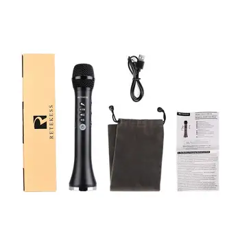 

RETEKESS 20W bluetooth Microphone FM Wireless DSP for Live Broadcast Speaker Music Player Integrated audio Mic for Karaoke KTV