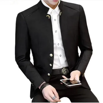 

New Fashion Stand Collar Full Sleeve Man Casual Blazer Marry Blazer Men Formal Work Slim Blazer For Spring Autumn Winter
