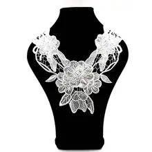 Вышивка шеи воротник diy поддельные съемные воротники водорастворимые Женская бутоньерка трехмерные кружевные аксессуары