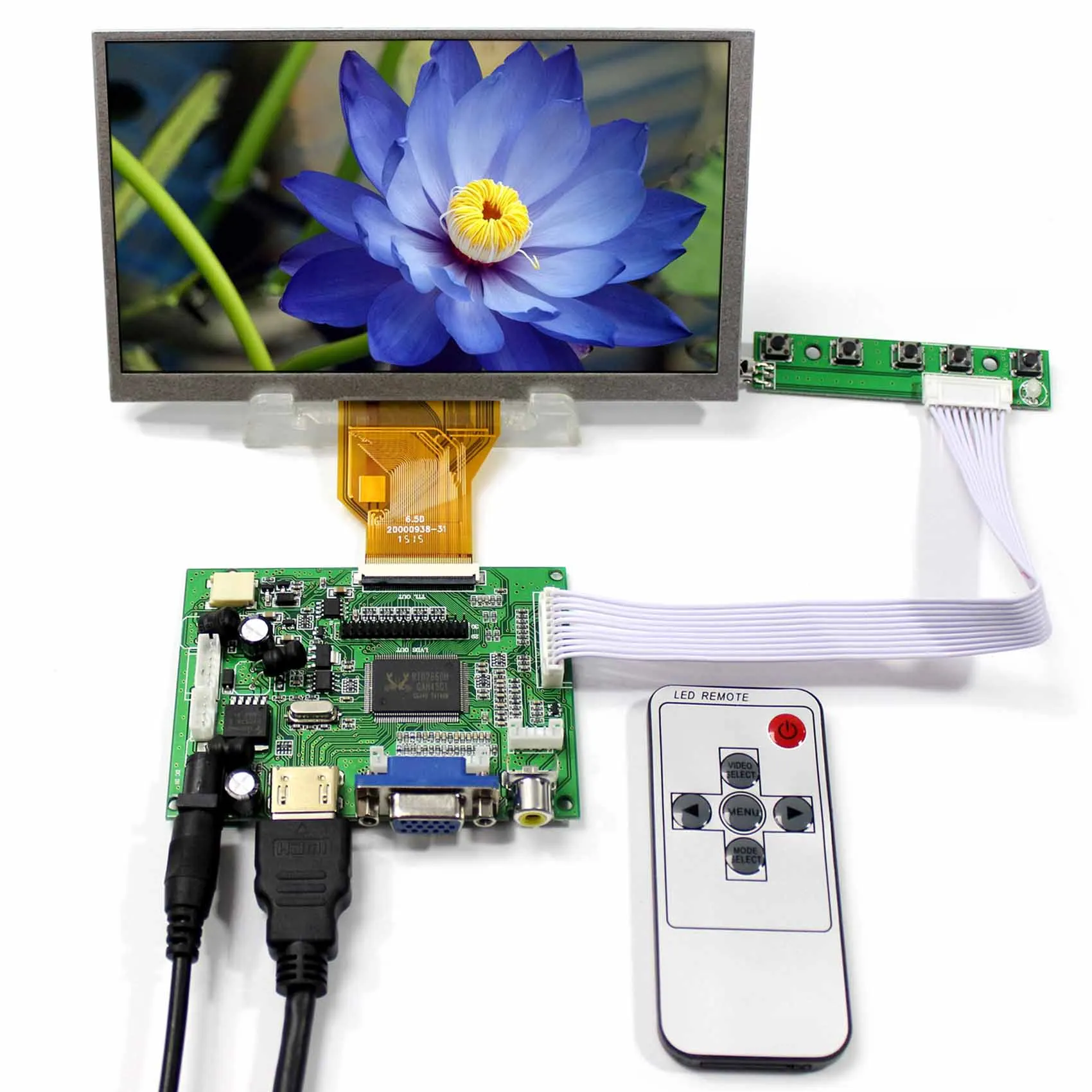 

6,5 дюймовый AT065TN14 800X48 0 ЖК-экран для автомобиля дисплей с HD MI VGA 2AV ЖК-плата с поддержкой реверсивного движения
