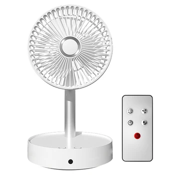 

HOT!Portable Folding Telescopic Fan Suitable for Desktop Office Floor Fan Remote Control Timing Electric Fan