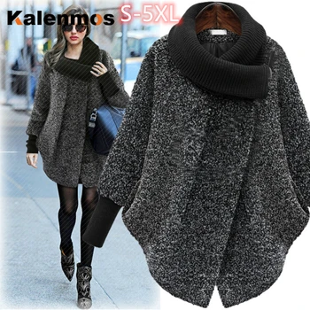 

Plus Size S-5XL Long Sleeve Jacket Women Autumn Winter Overcoat Casual Zipper Coat Warm Top Korean Waterfall Turtleneck Outwear