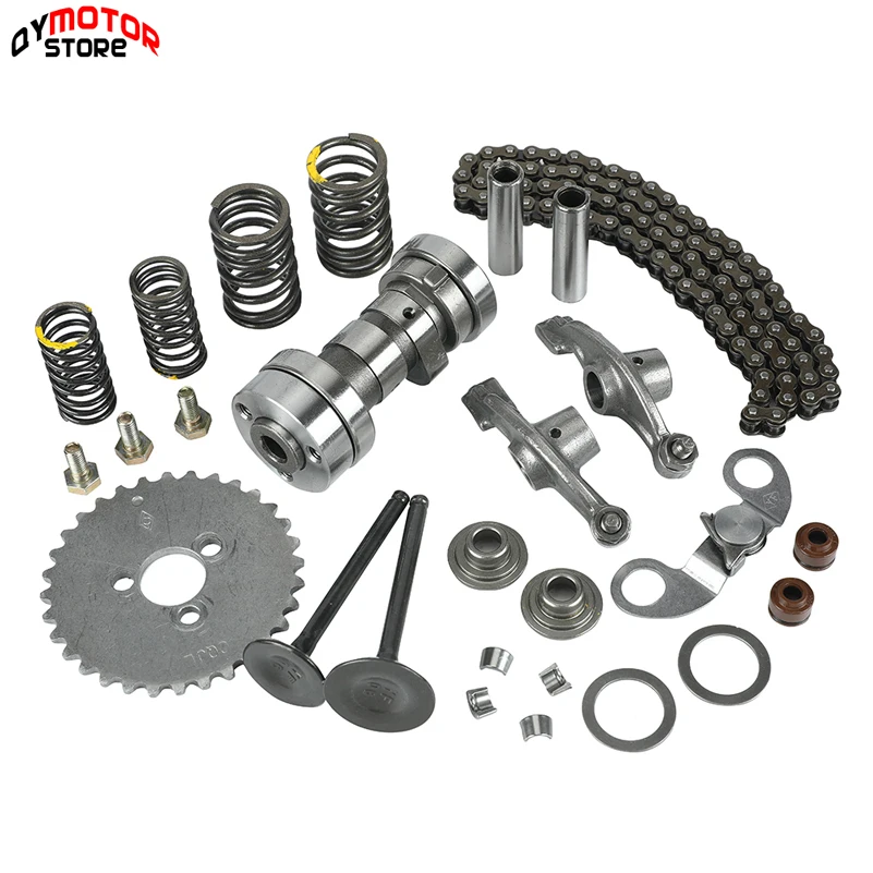 Motorcycle Cylinder Head Parts Camshaft Intake Exhaust Valve Springs Rocker Timing Chain For 125cc lifan Horizontal EngineS | Автомобили и