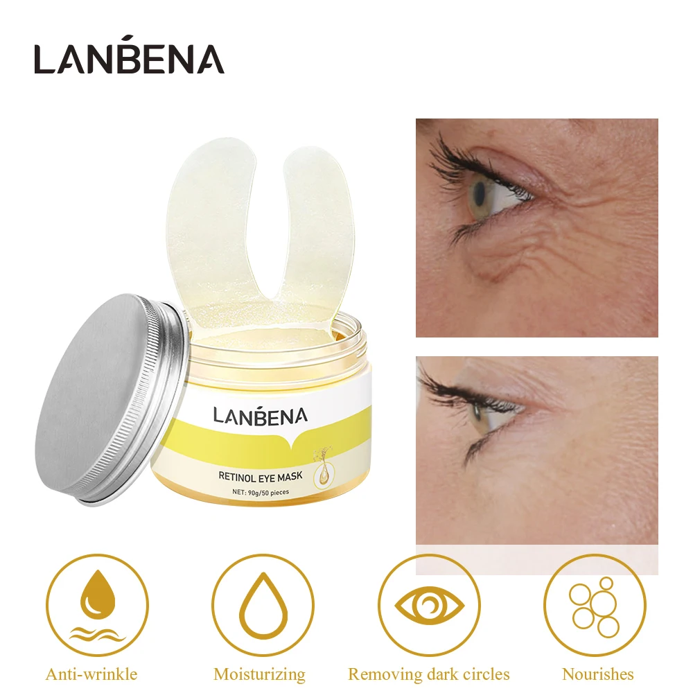 Lanbena Retinol Eye Mask Eye Patch Reduces Dark Circles Lifting Firming