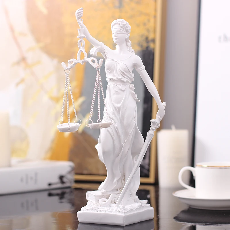 Greek Justice Goddess Statue/Fair Angels Resin SculpturePeople OrnamentsVintage Home Decoration AccessoriesOffice Crafts
