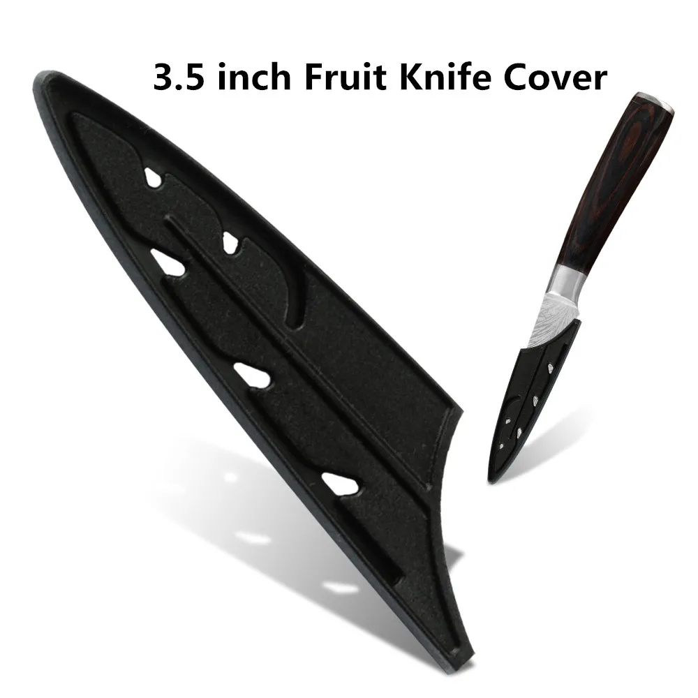 Fruit Knife Cover Чехлы для ножей универсальный нож из дамасской стали Sheathe Edge Guards BPA-Free нежный на защитные кухонные лезвия для ножей - Цвет: Fruit Knife Cover