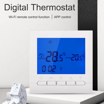 

Wireless Wifi APP Control Regulator Temperature Smart Home Digital Thermostat Room Heating With Backlit LCD Display Accurate