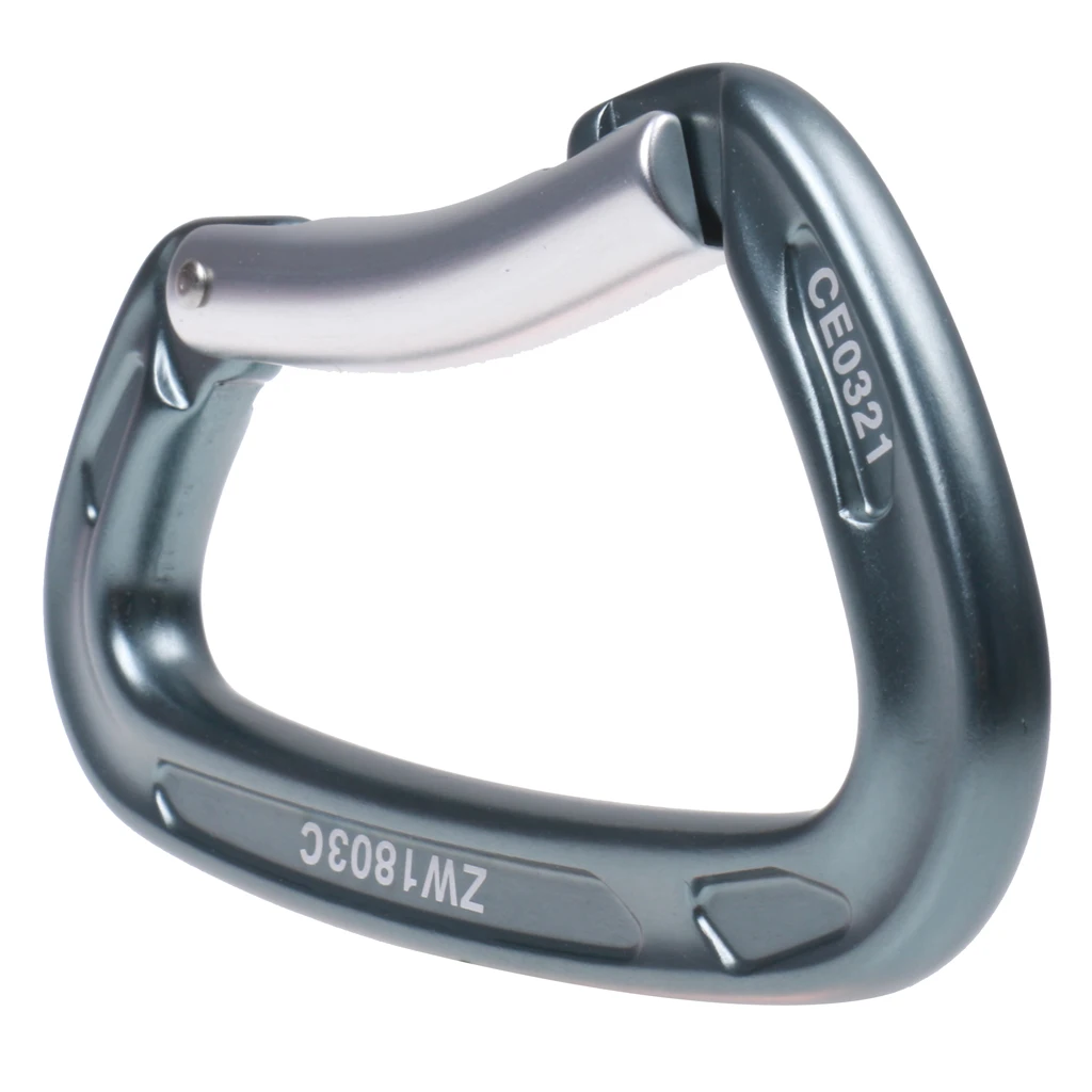 Set of 2 Outdoor 24KN Rock Climbing Caving Carabiner Rappelling Rescue Arborist Snap Clip Hook - CE Certification Climbing Acces