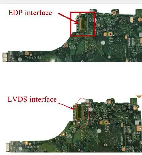 X550DP/X750DP EDP интерфейс Материнская плата Asus X550DP X750DP X550D K550D K550DP Материнская плата ноутбука 90NB01N0-R00020 тестирование