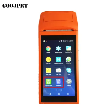 

Android POS terminal Handheld PDA portable Barcode scanner Bluetooth4.0 WIFI 3G/4G Free SDK with built in thermal printer