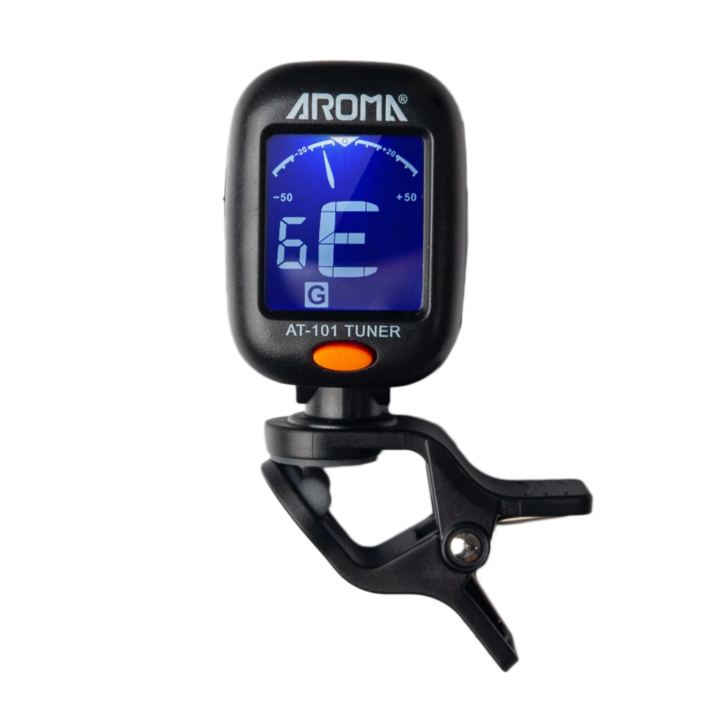 NEW AT-101 AT-01 Digital Clip-on Electric Guitar Tuner Foldable Rotating Clip Ukulele  Bass Mandolin Etc aroma at 01a 101 guitar tuner rotatable clip on tuner lcd display for chromatic acoustic guitar bass ukulele guitar accessories