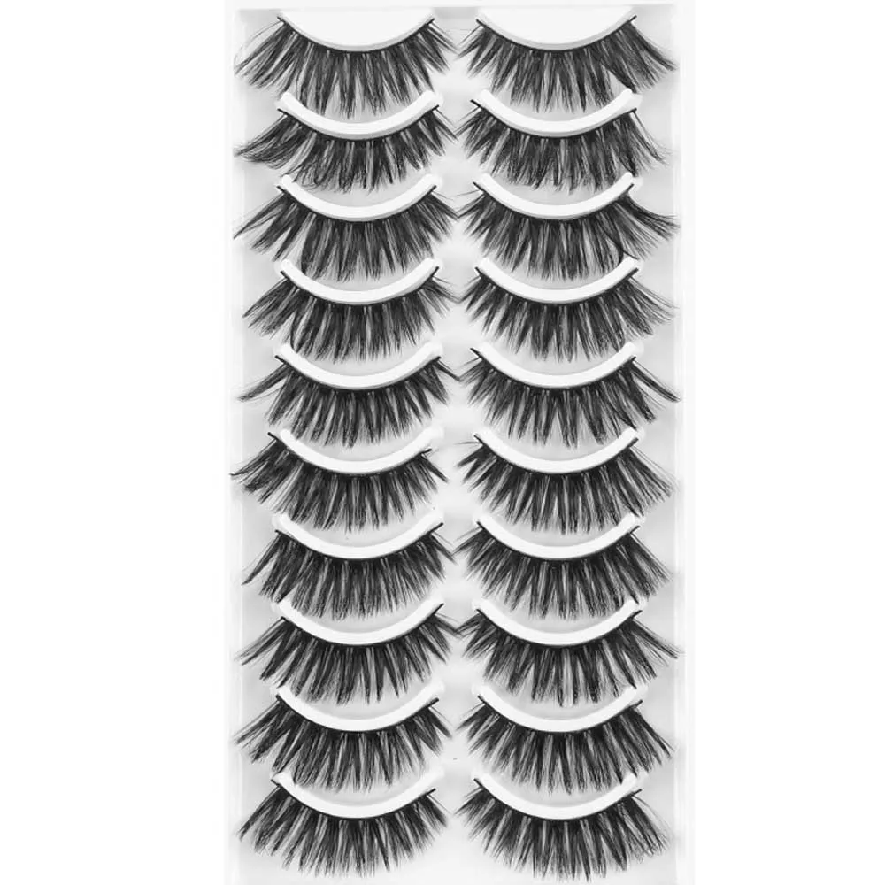 10 Pair 02 10/20 пар смешанных стилей 3D Искусственные норковые накладные ресницы Wispies пушистые натуральные толстые длинные ресницы для наращивания красота инструменты для макияжа - Цвет: 10 Pair 02