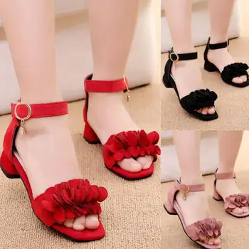 Girls Princess Leather Sandals 1
