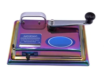 

Rainbow Color 6.5-7mm Slim Tobacco Rolling Machine Herb Injector Wrapping Tools DIY Stainless Steel Manual Smoke Roller