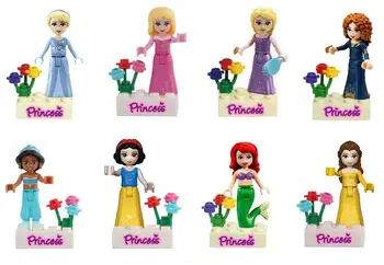 

Building Blocks Heroes Avengers Princess Girl Anna and Elsa With Stickers Bricks Set Model Toys for Children JG115+JG116