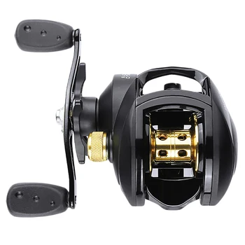 

Metal Baitcasting Reel 8.1:1 High Speed Gear Ratio 8kg Drag 12+1BB Magnetic Brake System Ultralight Fishing Reel (Left Hand)