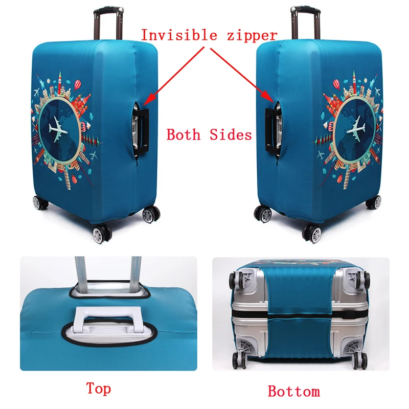 Эластичный Чехол для багажа, пылезащитный чехол для путешествий, чехол для 18-32 дюймов, сумка на колесиках, чехол, аксессуары для багажа