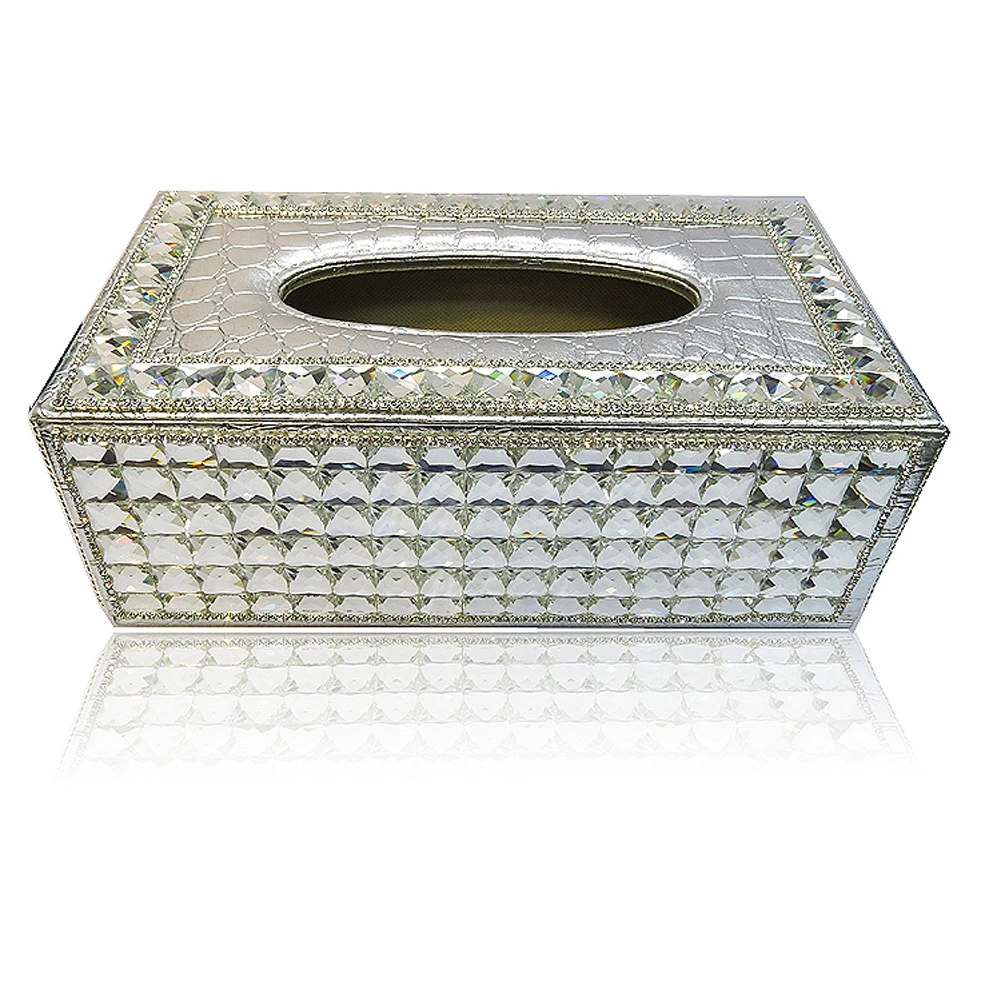 Прямоугольная коробка для салфеток декоративный держатель готовые Bling Хрустальные коробки для салфеток в автомобиле и дома