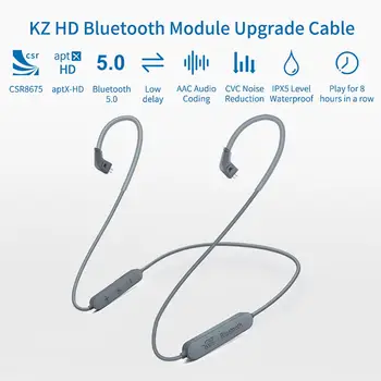 

KZ Aptx HD CSR8675 Bluetooth5.0 Wireless Module Earphone Upgrade Cable Applies Original Headphone AS10 ZST ES4 ZSN Pro ZS10 AS16