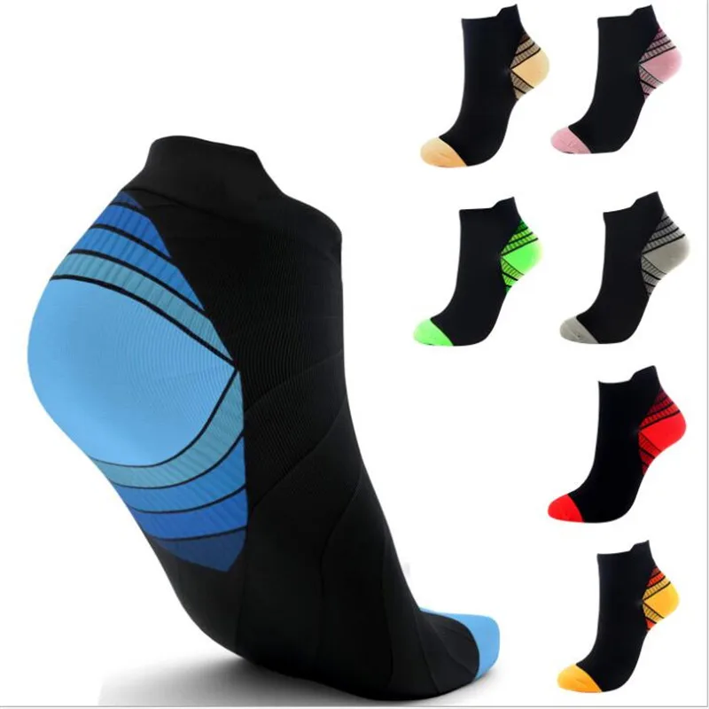 

Men Woman Solid Sport Socks Multi Heel Unisex Foot Compression Sock Anti-Fatigue Fitness Cycling Running Ankle Sock 5 Pairs/ lot