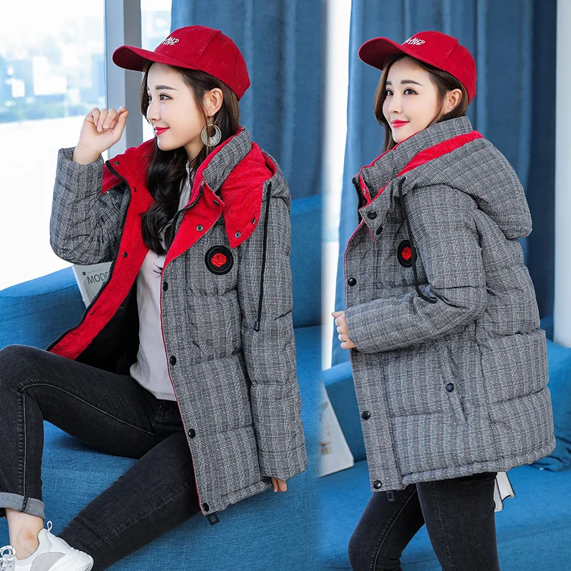 

New Style Cotton-padded Clothes Women's 2018 Winter Korean-style Short Large Size Plus-sized Thick Hooded Fat Mm 200 Cotton Coat