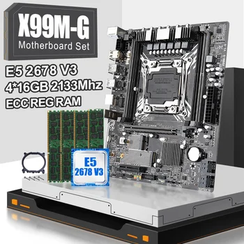 

Game motherboard X99MG set with XEON E5 2678V3 2.5Ghz 12 cores and 4* 16=64gb 2133MHZ DDR4 ECC REG RAM with PCIE 16X and USB3.0