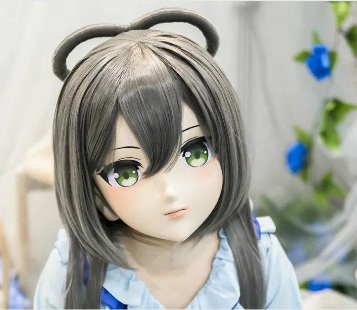LiLi Mask-50) милая девочка Смола Маска на голову кигуруми косплей японская ролевая игра Аниме силиконовая кигуруми маска Трансвестит кукла - Цвет: H