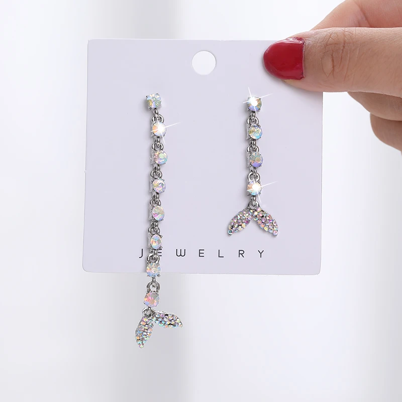 Женские серьги подвески с кристаллами и кисточками|Серьги-подвески| |