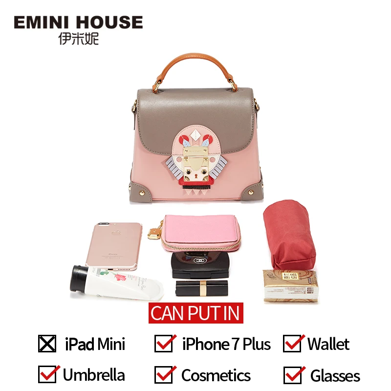 EMINI HOUSE, сумка в индийском стиле, роскошные сумки, женские сумки, дизайнерские, разделенная кожа, сумка в коробке, сумки через плечо для женщин, сумка на плечо